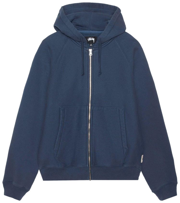 Stussy Raglan Zip Hoodie Navy