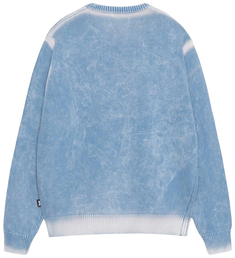 Stussy Faded Knit Crew Blue