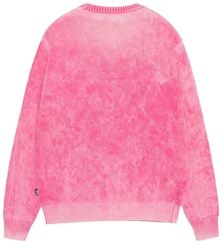 Stussy Faded Knit Crew Pink