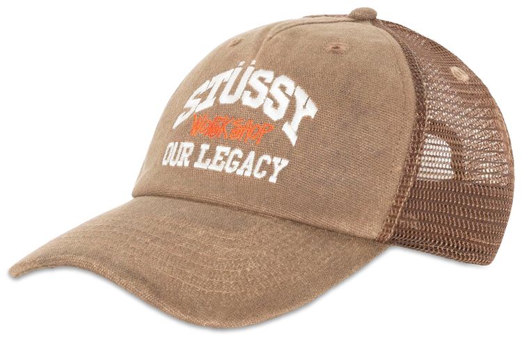 Stussy x Our Legacy Work Shop Low Profile Trucker Cap Brown