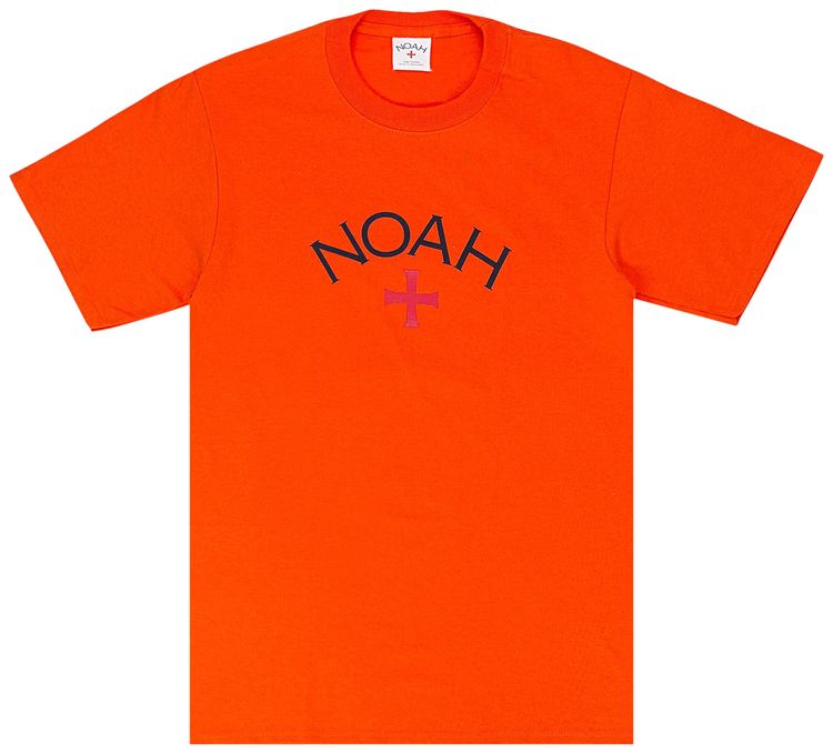 Noah Core Logo T Shirt Orange