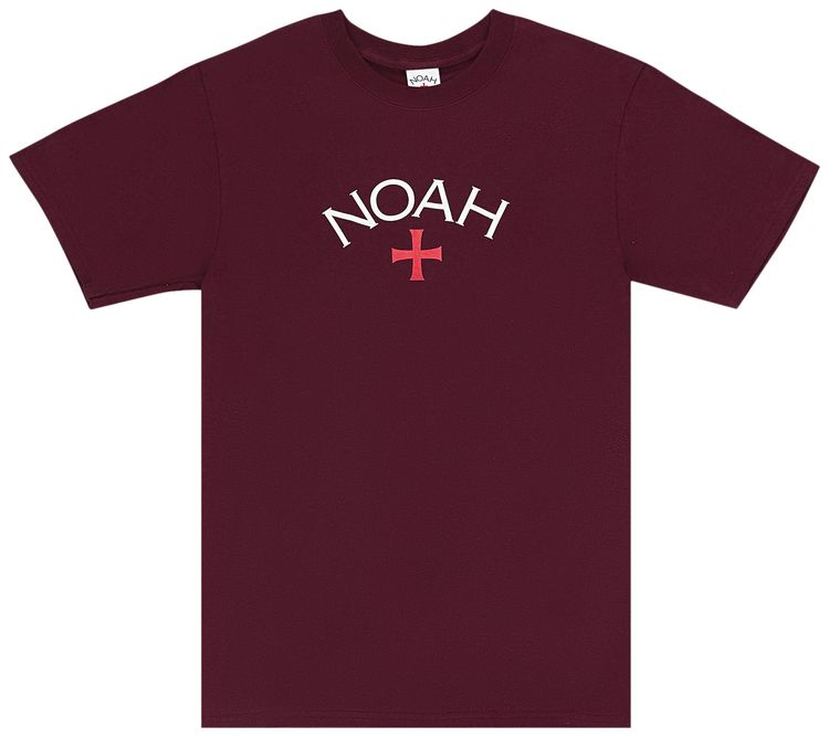 Noah Core Logo T Shirt Maroon