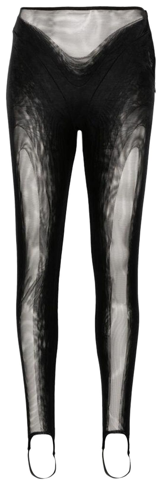 Mugler Stretch Illusion Leggings Black