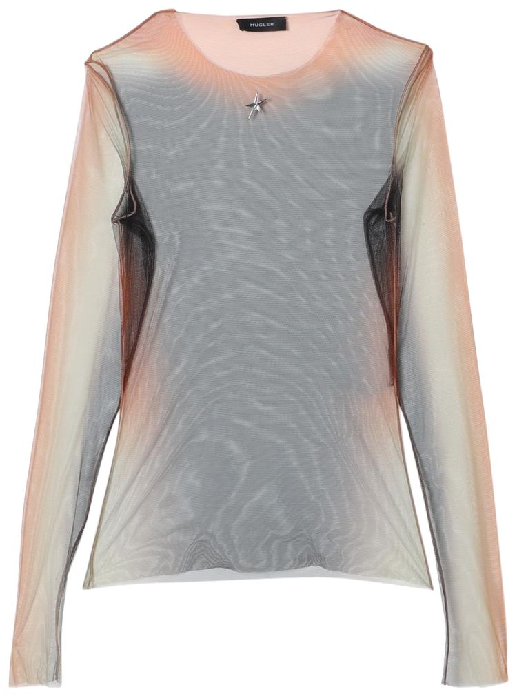 Mugler Stretch Illusion Top Black