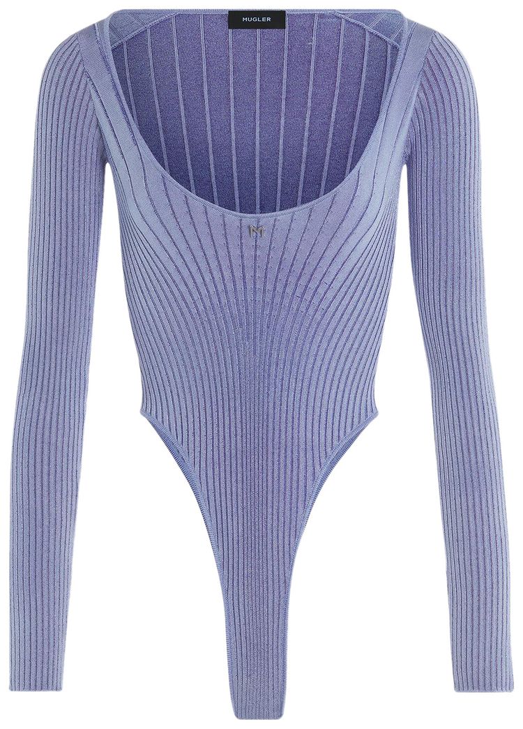 Mugler Bodysuit SilverBlue