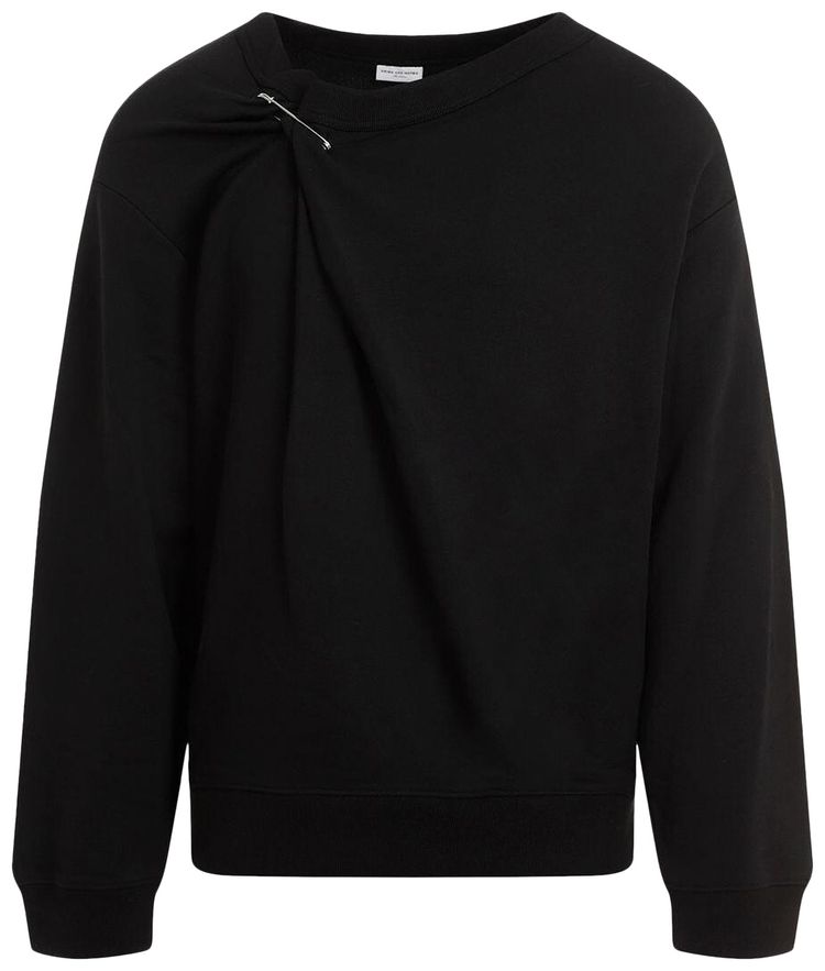 Dries Van Noten Loose Fit Pin Detail Sweatshirt Black