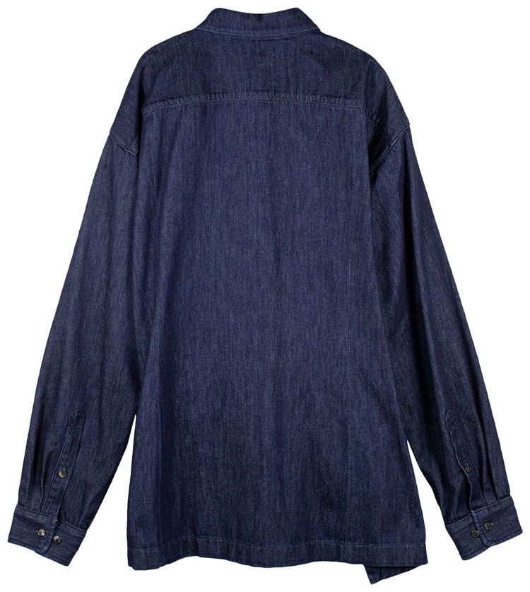 Dries Van Noten Safety Pin Closure Shirt Indigo