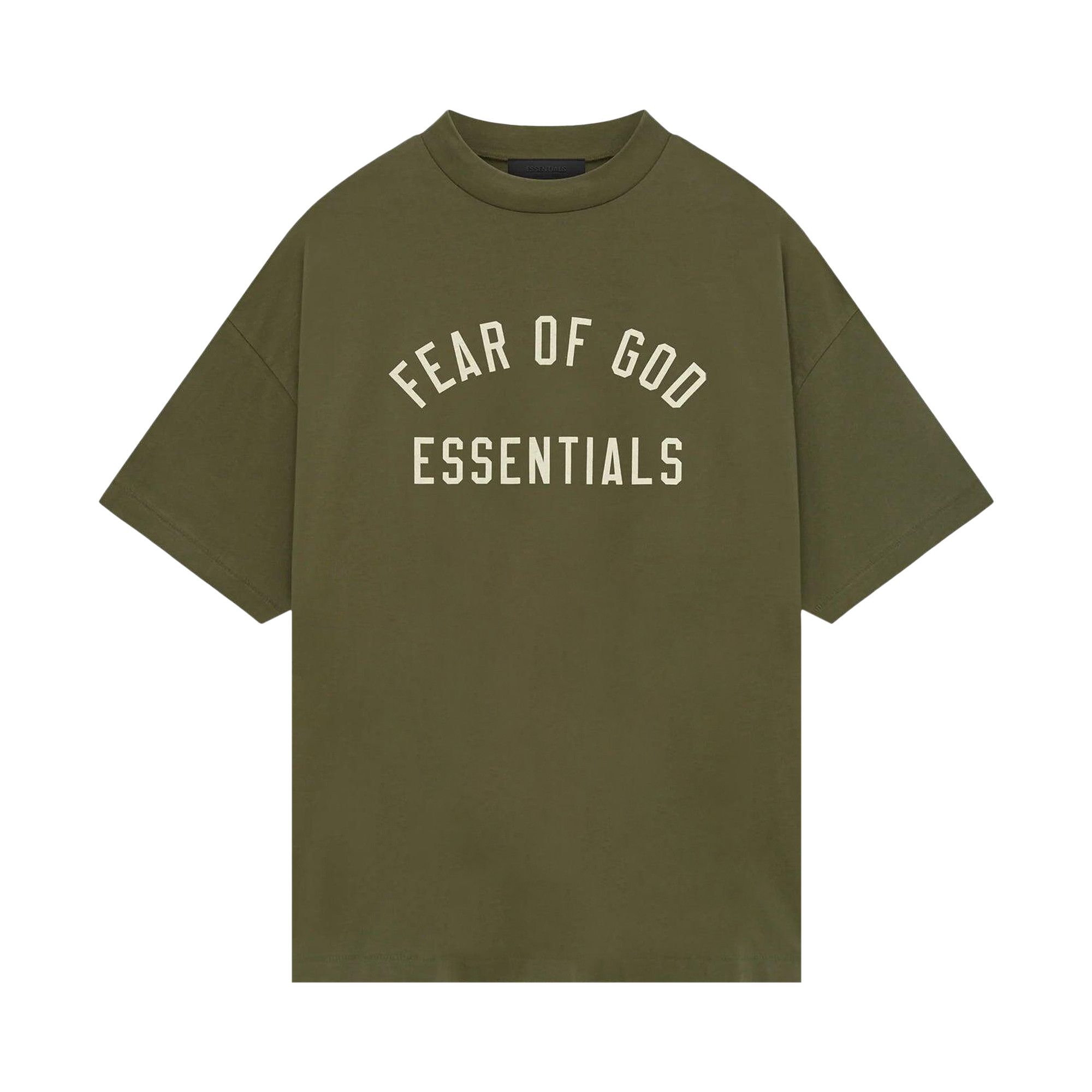 ESSENTIALS FEAR OF GOD シャツ Buy Fear of God Essentials Jersey Crewneck Tee 'Military