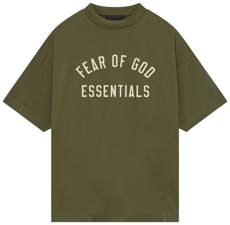 Fear of God Essentials Jersey Crewneck Tee Military