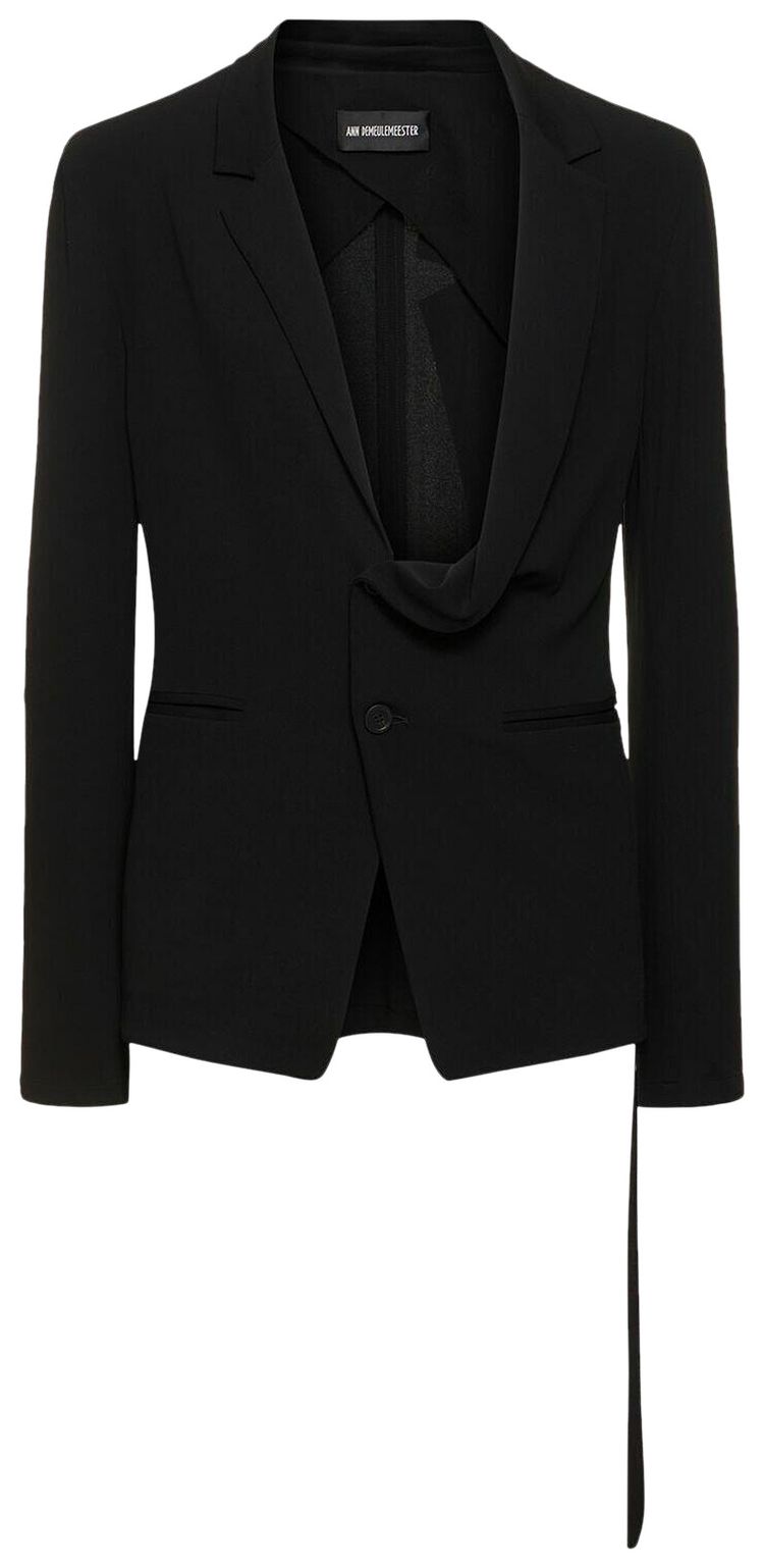 Ann Demeulemeester Laurentius Light Asymmetric Deconstructed Jacket Black