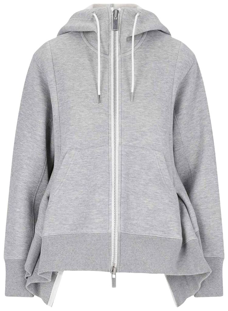 Sacai Sponge Sweat Hoodie Light Grey