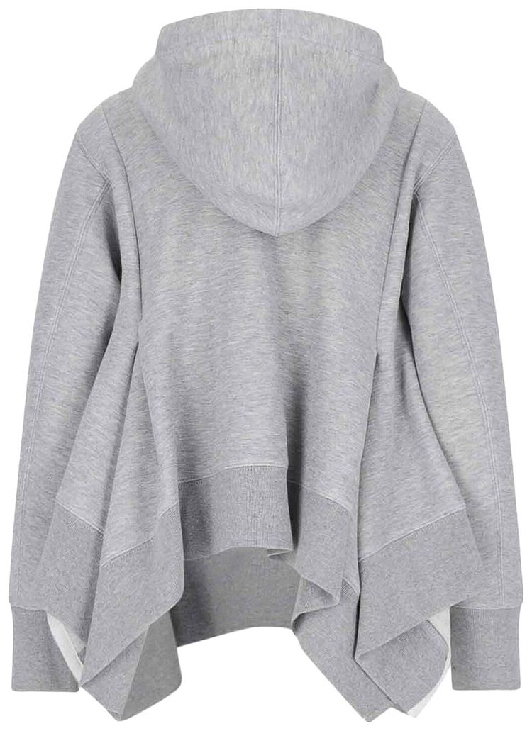 Sacai Sponge Sweat Hoodie Light Grey