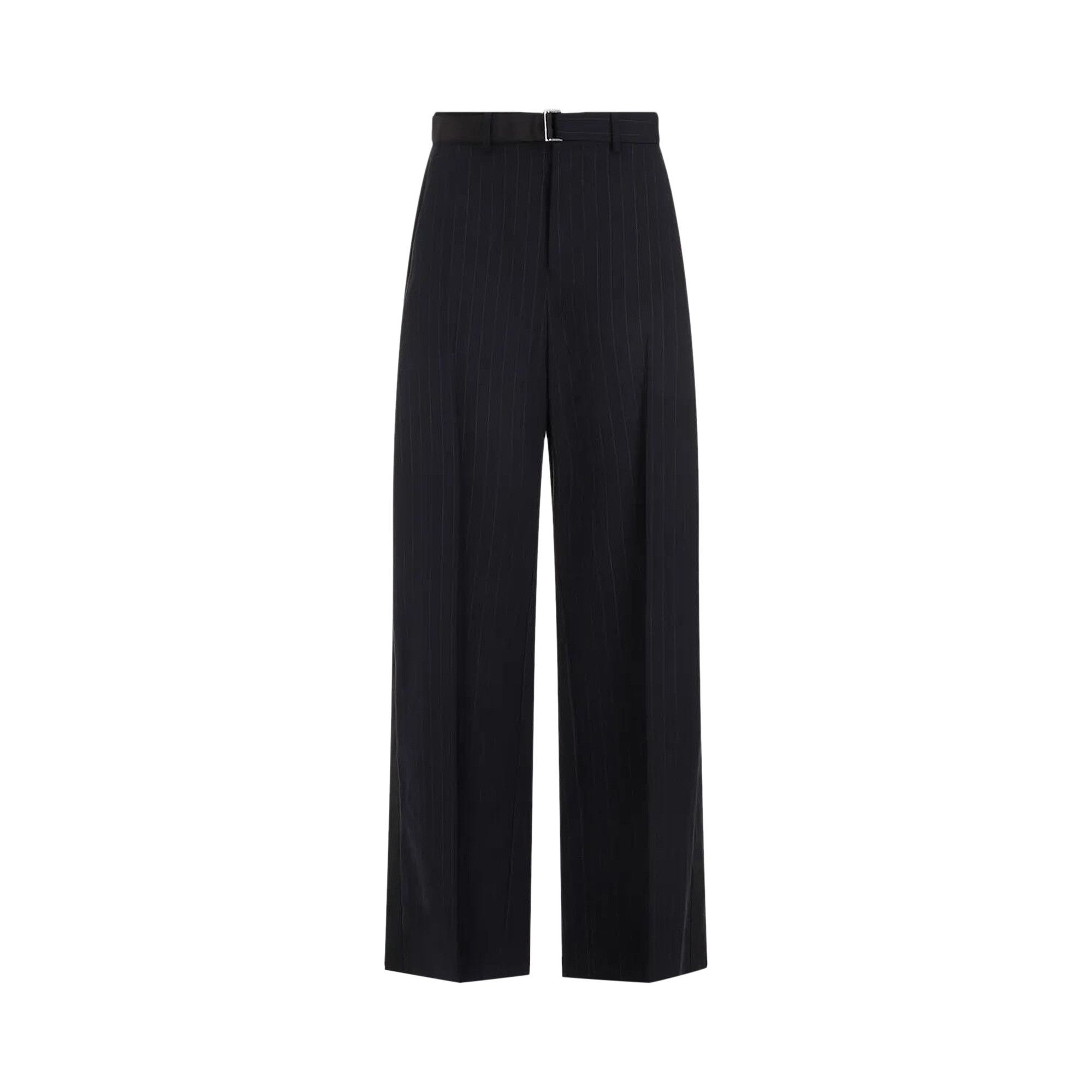Buy Sacai Chalk Stripe Pants 'Navy' - 24 07123 201 | GOAT