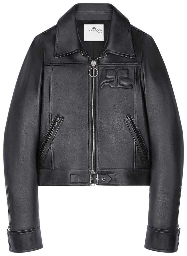 Courreges Zipped Iconic Jacket Black
