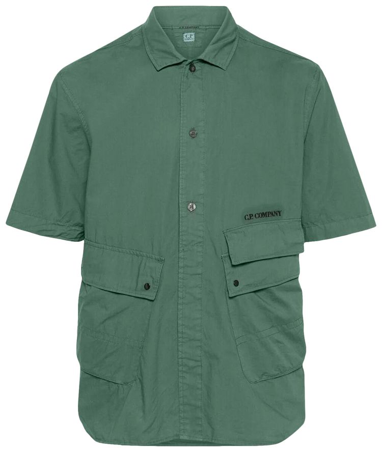 CP Company Short Sleeve Shirt Duck Green