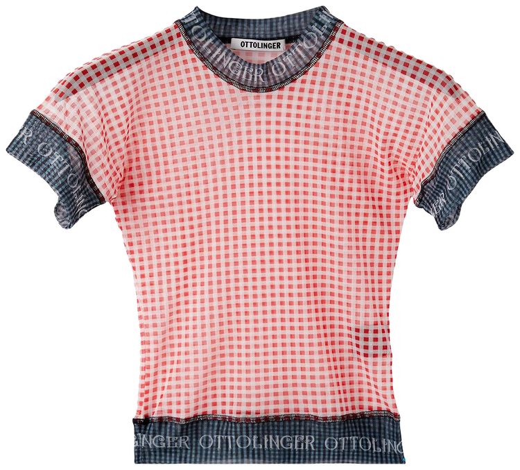 Ottolinger Mesh T Shirt Gingham Print