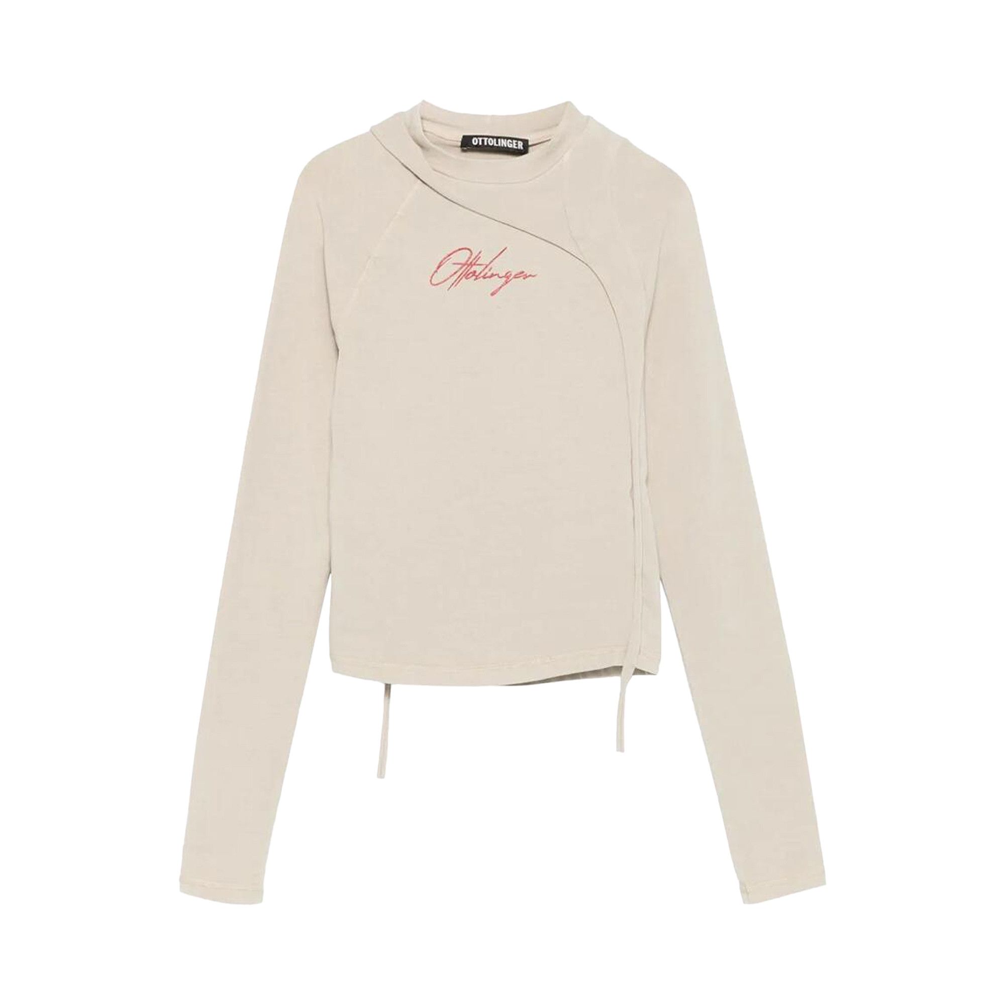 Buy Ottolinger Deconstructed Fitted Long-Sleeve T-Shirt 'Beige