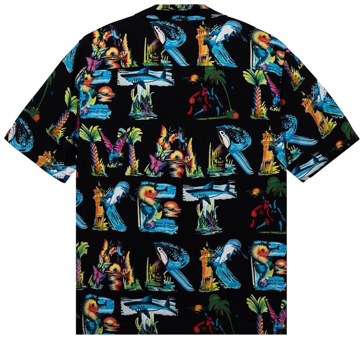 Market Island Life Camp Shirt Black