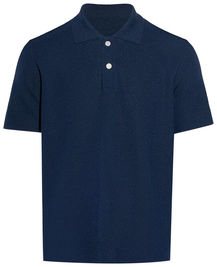 Jacquemus Oversized Knit Polo Shirt Dark Navy