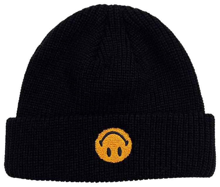 Market Smiley Upside Down Beanie Black
