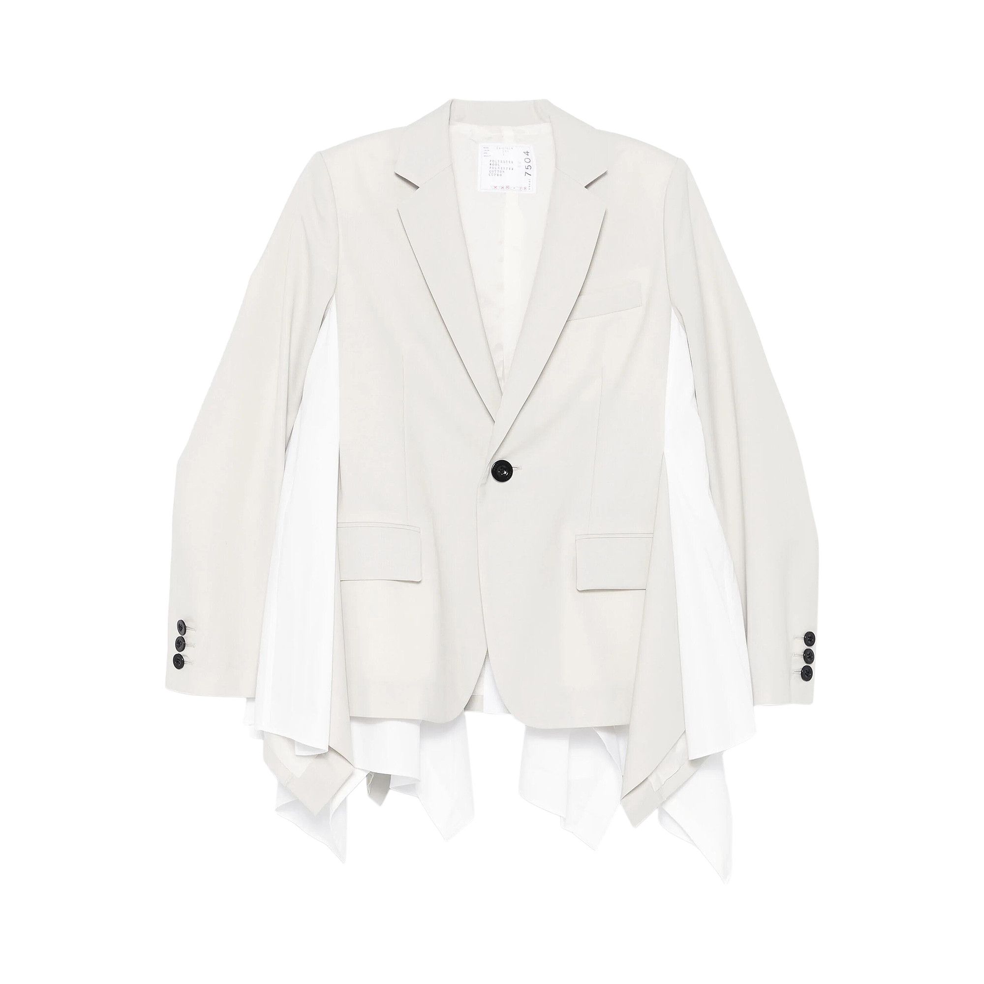 Buy Sacai Suiting Poplin Jacket 'Ecru' - 24 07504 060 | GOAT