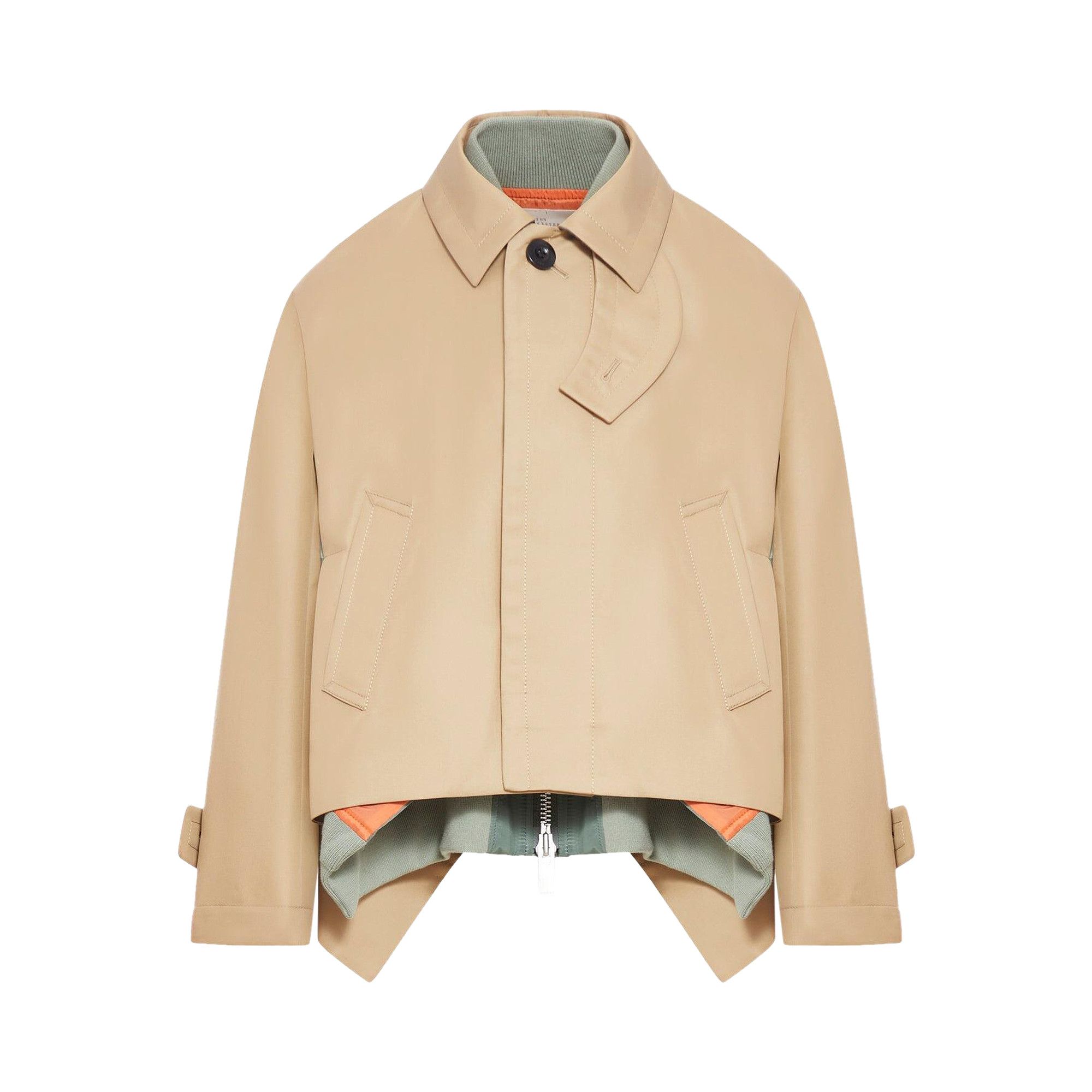 Buy Sacai Gabardine Nylon Twill Blouson 'Beige/Khaki' - 24 07514