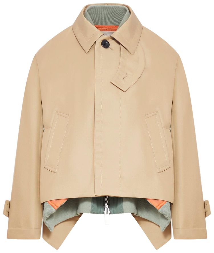 Sacai Gabardine Nylon Twill Blouson BeigeKhaki