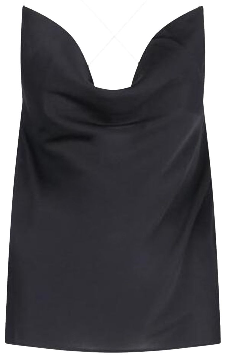 YProject Evergreen Invisible Strap Slip Top Black