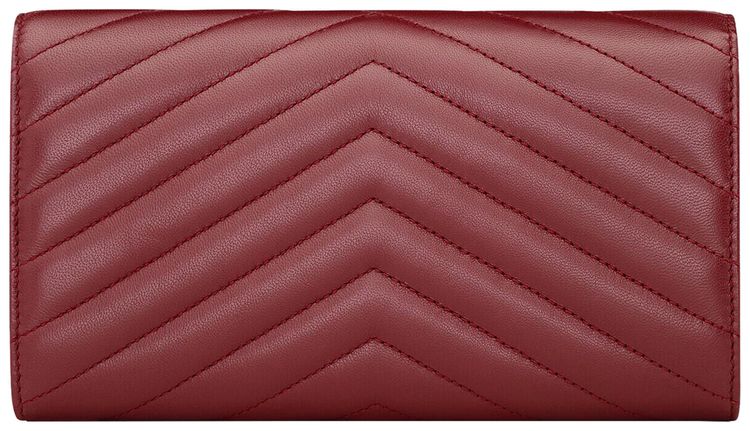 Saint Laurent Cassandre Matelasse Large Flap Wallet Rouge Merlot