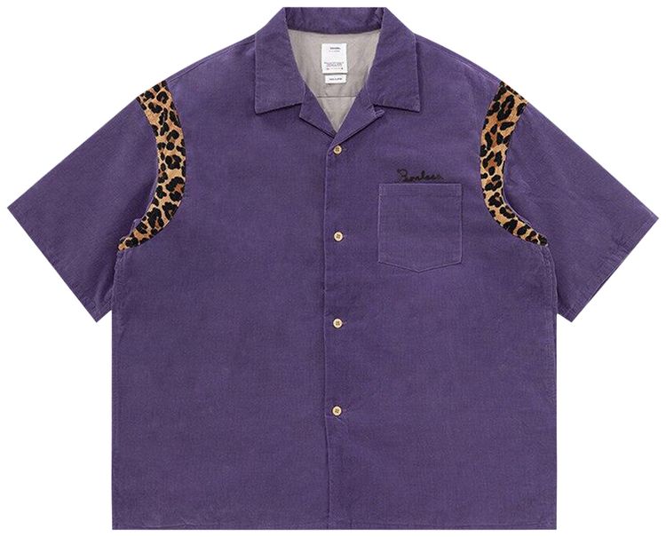 Visvim Wallis Down Short Sleeve Shirt Purple