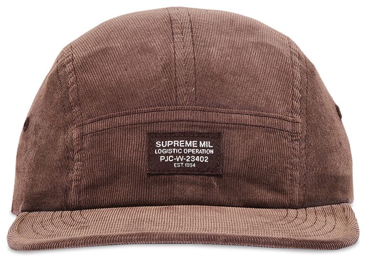 Supreme Corduroy Pocket Camp Cap Brown