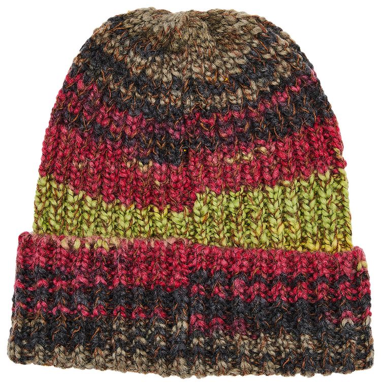 Supreme Space Dye Stripe Beanie Yellow