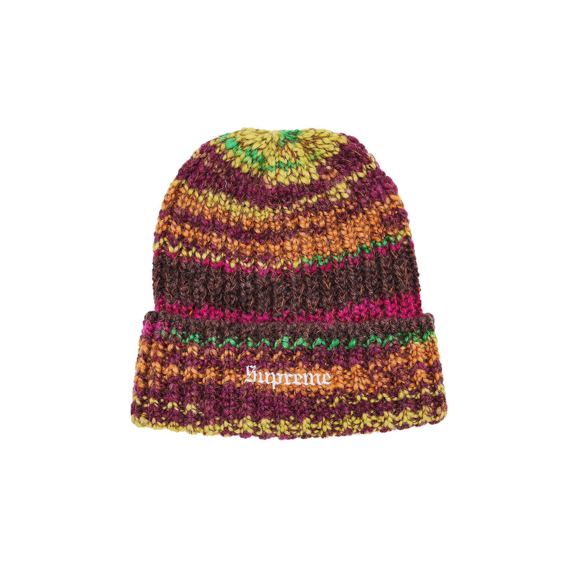 Supreme Space Dye Stripe Beanie 'Brown'