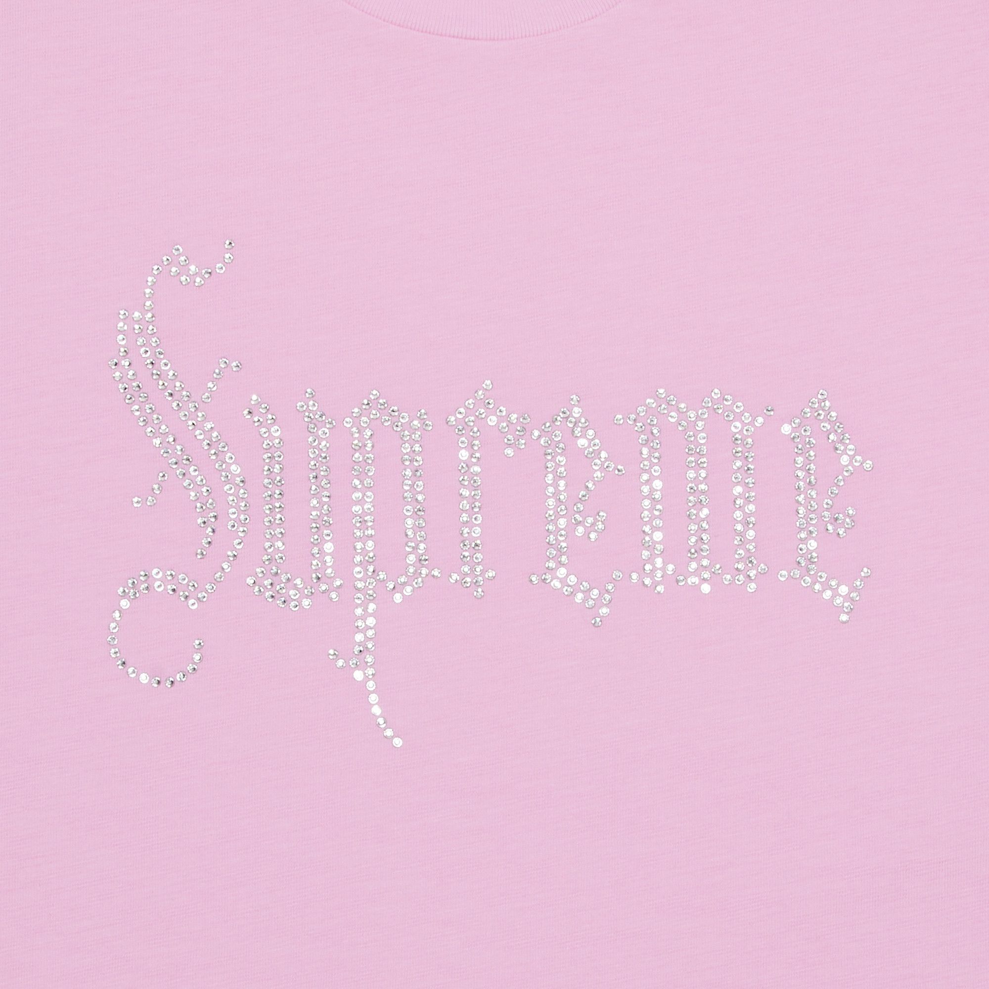 Buy Supreme Rhinestone Short-Sleeve Top 'Pink' - FW24KN95