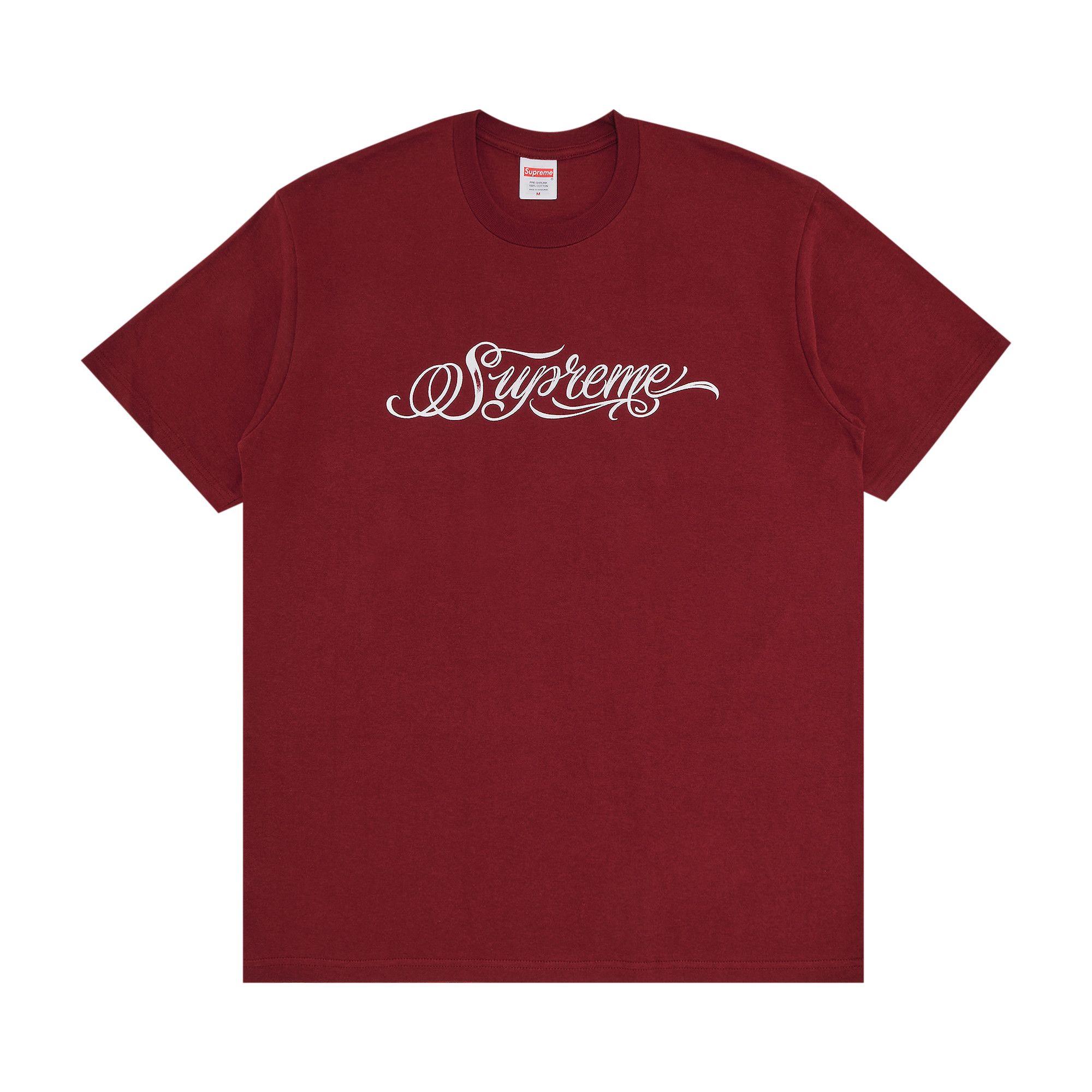 Size xl Supreme Script Tee 'Cardinal'