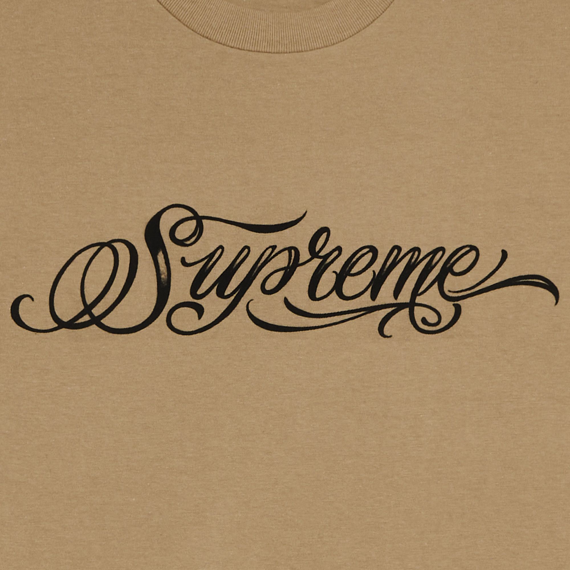 Size xxl Supreme Script Tee 'Khaki'