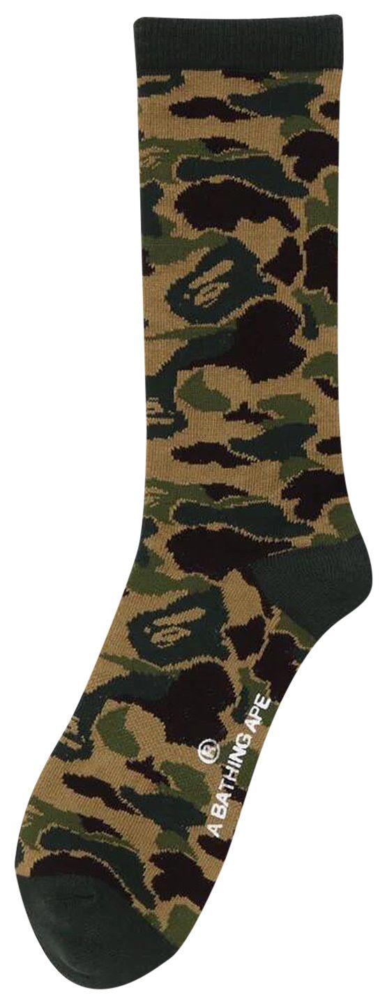 BAPE Abc Camo Jacquard Socks Green