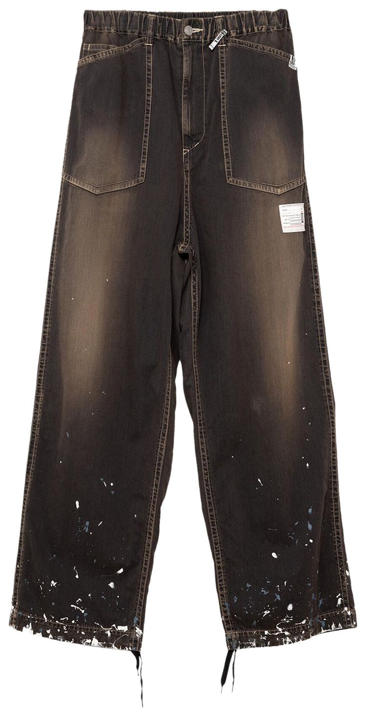 Maison Mihara Yasuhiro Painted Baker Jeans Black