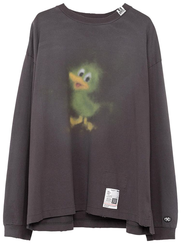 Maison Mihara Yasuhiro Distressed Long Sleeve Tee Black