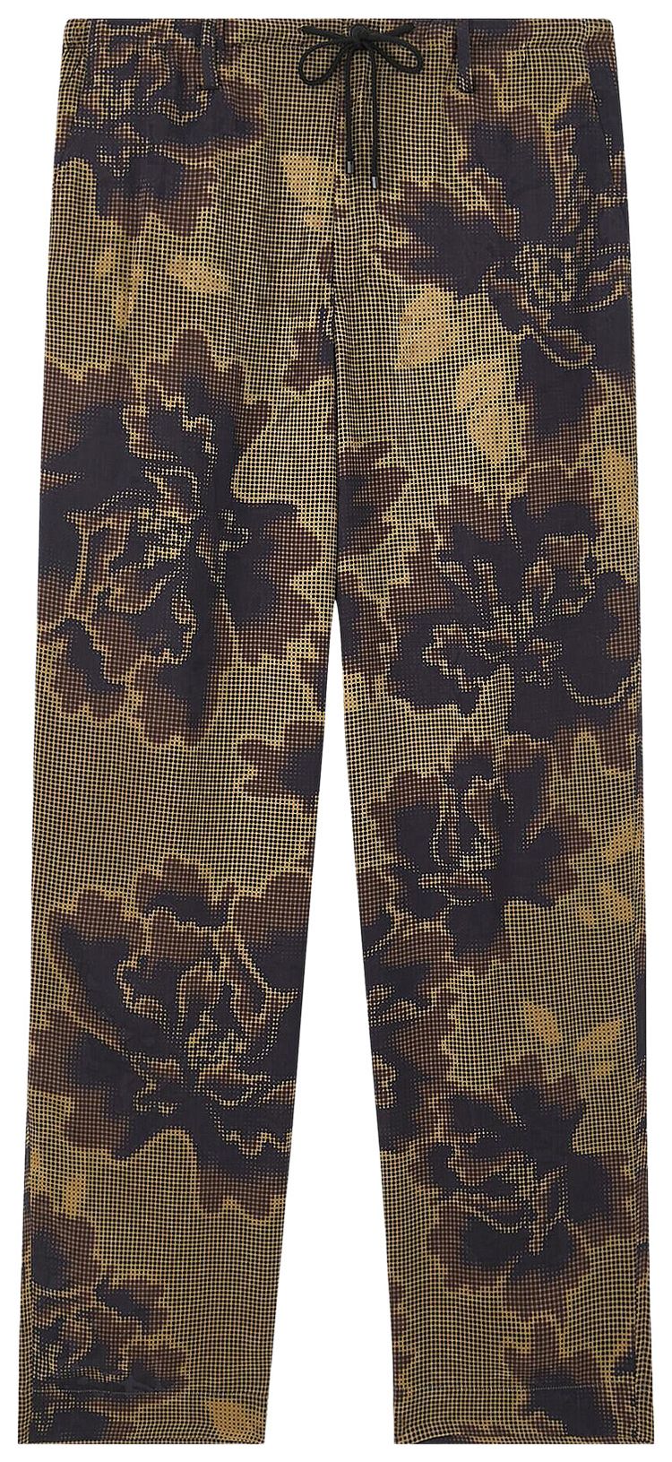 Dries Van Noten Floral Jacquard Drawstring Pant Brown