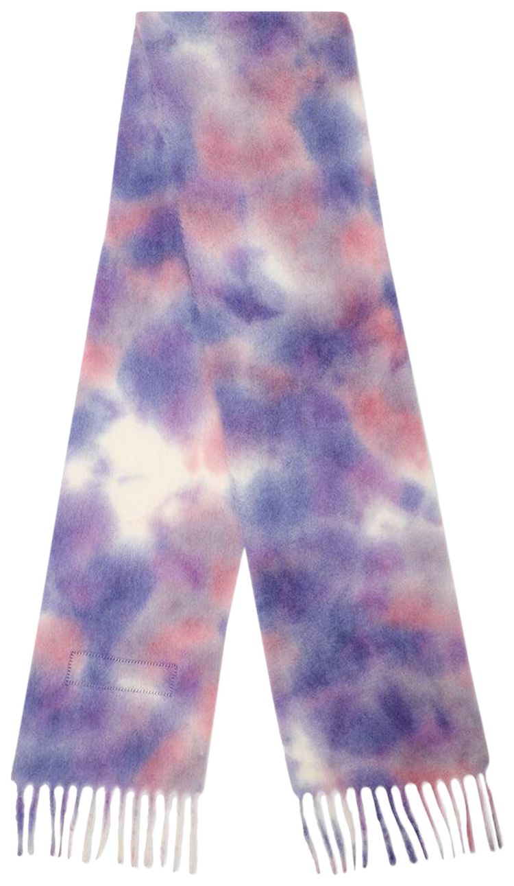 Acne Studios Tie Dye Alpaca Wool Scarf Lilac