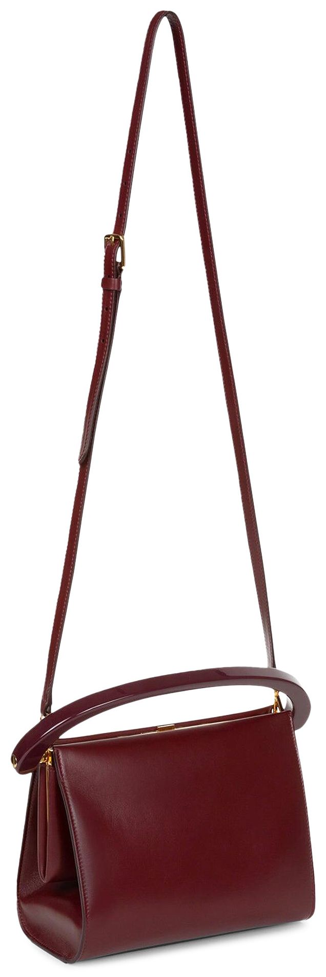 Dries Van Noten Medium Crisp Crossbody Bag Burgundy
