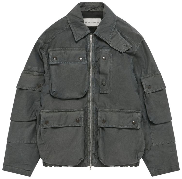 Dries Van Noten Loose Fit Blouson Grey