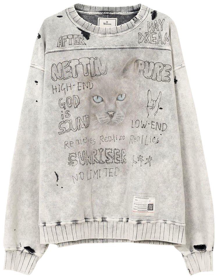 Maison Mihara Yasuhiro Bleached Pullover Grey