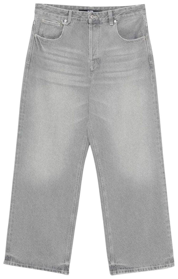 Jacquemus The Wide De Nimes Denim Pants GreyOff White