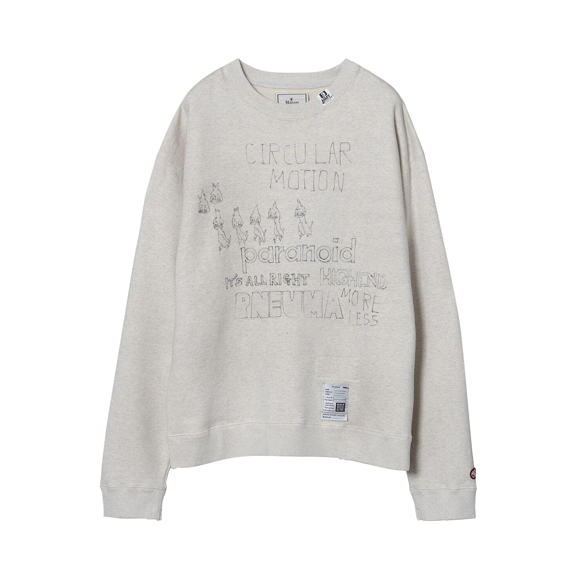 Buy Maison Mihara Yasuhiro Distressed Pullover 'White' - J13PO723