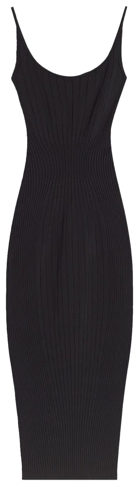 Mugler Sculpting Knit Dress Black