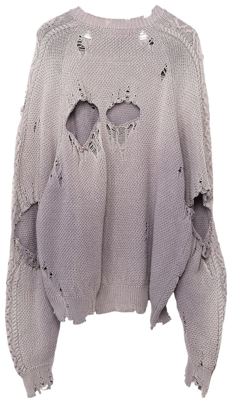 Maison Mihara Yasuhiro Sun Faded Knit Pullover Purple