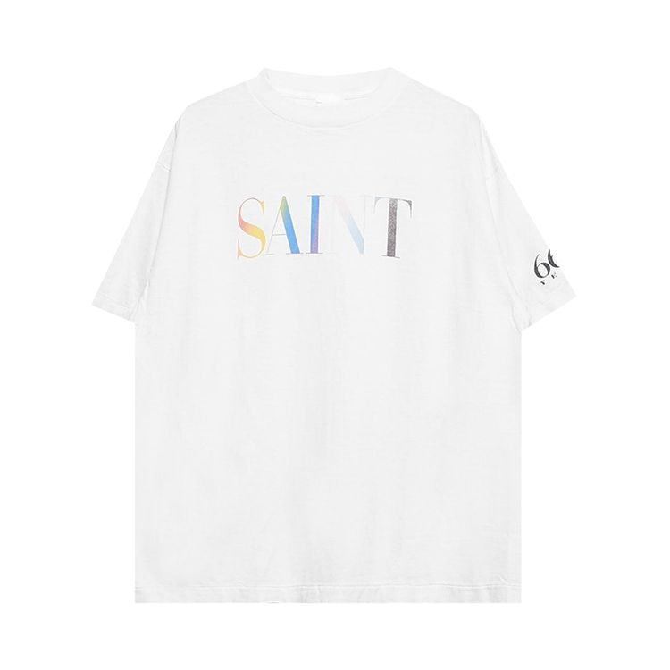 SAINT Mxxxxxx Rainbow Saint Short Sleeve T Shirt White
