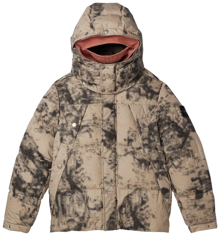 Stone Island Real Down Camo Jacket Dove Grey